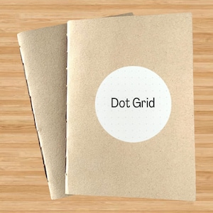 Inserto per taccuino da viaggio Dot Grid - Carta adatta alla penna stilografica - Inserto per taccuino da viaggio Kraft A6 punteggiato TN 64 g/m² Rilegatura cucita a mano