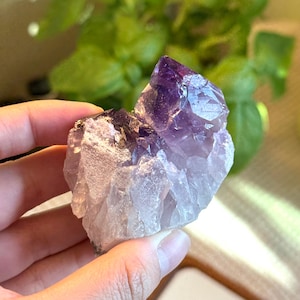 Natural Brazilian deep purple amethyst point cluster purple druzy amethyst self standing stone for healing home decor high quality specimen