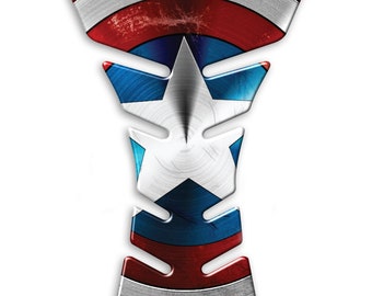 Tank Guard CAPITAN AMERICA Tank Pad Resin Adhesive Gel 3D Stickers Protection Universal Tank for Motorcycles (PV012)