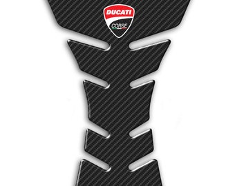 Tank Guard Tank Pad Résine Gel Adhésif 3D Autocollants Protection universelle du réservoir Compatible avec les motos Ducati CORSE (PD001)