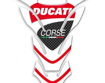 Tank Guard Tank Pad Resin Adhesive Gel 3D Stickers Universal Tank Protection Compatible with Ducati CORSE Motorcycles (PD009)