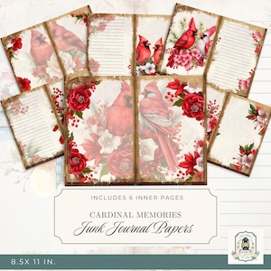 Kit de carnets Cardinal Junk : éphémères de style vintage (téléchargement numérique)