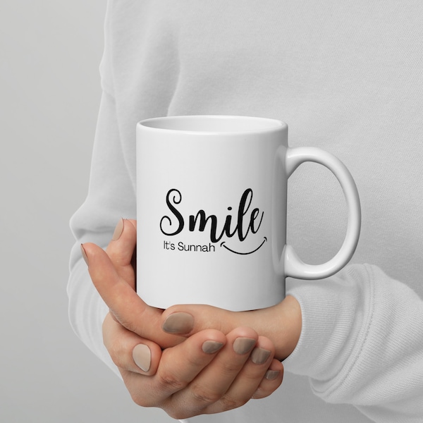Smile it's Sunnah Islamic mug | Muslim Mugs | Coffee mug | Islamic Gift Set | Tea Cup | Muslim Mugs | Arabic Mugs | Printed Coffee Mugs |