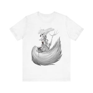 Trippy Wolf | Weird | Mushrooms | Smokey | Mechanical | Dark Art | Unisex T-Shirt