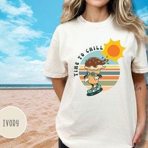 Ice Cream Shirt Suns Out Time to Chill Shirt Retro Shirt Funny Summer Shirt Retro Skateboarding Retro Ice Cream Shirt Funny Shirt Unisex