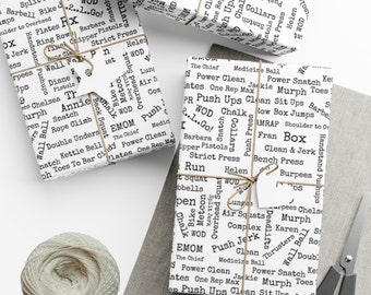 Crossfit Wrapping Paper Custom Designed Crossfit Sayings Gift Paper Unique Custom Crossfit Gift Wrap Christmas Gift Crossfit Birthday Gift