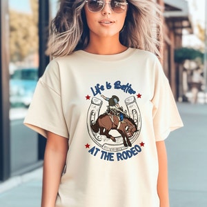 Rodeo Shirt Bucking Bronco Shirt Retro Western Shirt Wild West Gift Western Vintage Rodeo Cowboy Shirt Cowgirl Shirt Comfort Colors
