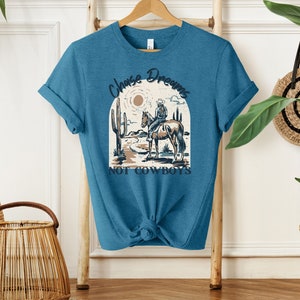 Cowgirl Shirt Country Concert Tee Western Graphic Tee for Women Country Graphic Tee Cute Country Shirts Chase Dreams Not Cowboys Western Tee