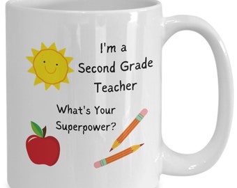 Tasse d’enseignant de deuxième année, cadeau de rentrée scolaire