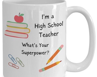 Professeur de lycée tasse à café retour à l'école cadeau de professeur pour professeur retour à l'école cadeau fin d'année cadeau pour professeur tasse d'appréciation