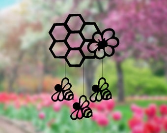 Bee Wind Chime: Decorative Steel Garden Ornament