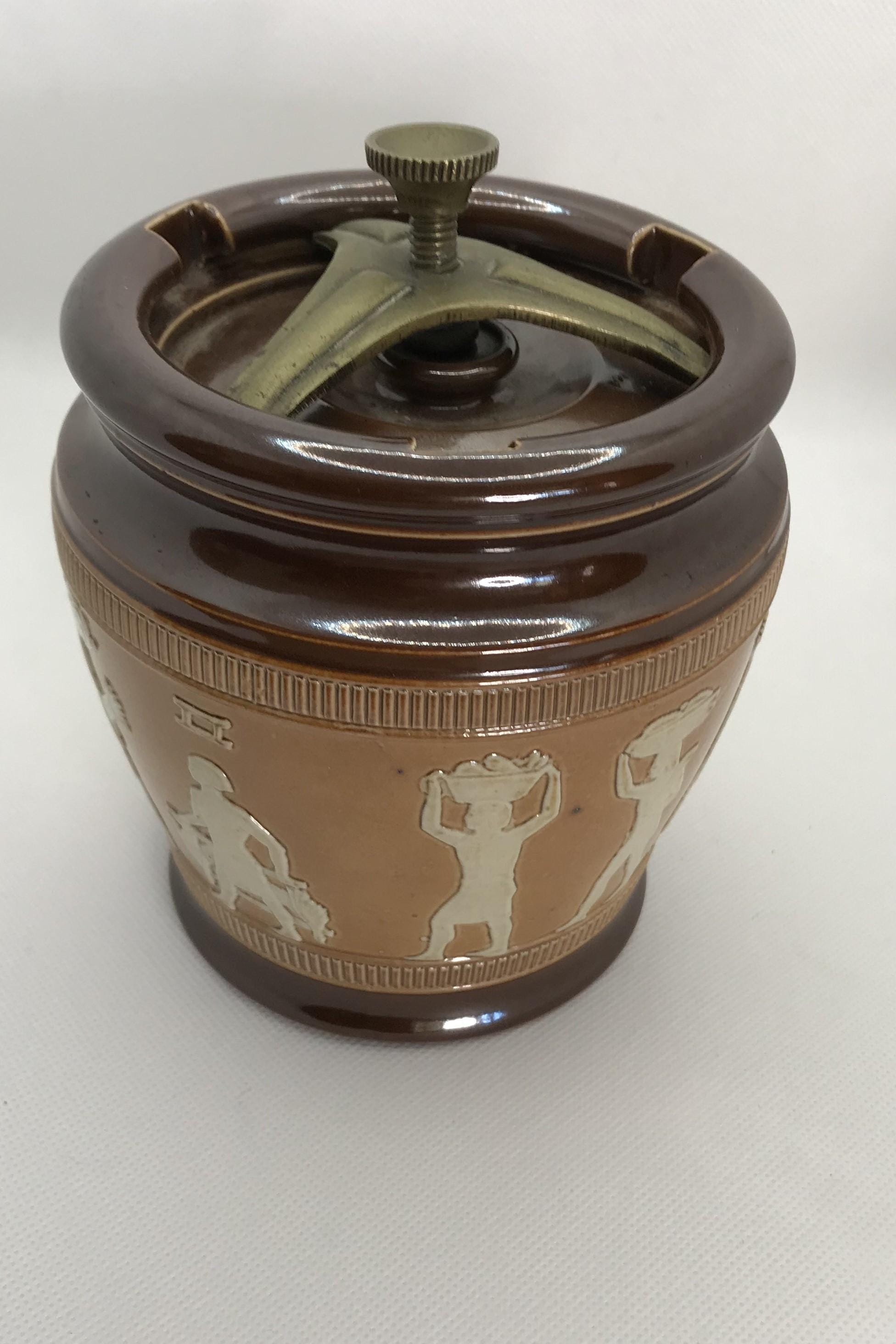 doulton lambeth tobacco jar Antique Royal – Egyptian Revival Motif (c.1880–1910) Collecting Doulton Tobacco Jars. |