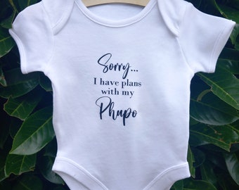 Sorry, I Have Plans With My Phupo Baby Vest - New Auntie Gift