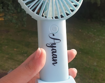 Personalised Mini Fans | Portable Fan | USB charged fan | Fans | Summer gifts | Gifts for Holiday | Summer Essentials | Holiday Essentials