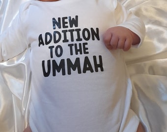 Islamic baby vest | New addition to the Ummah baby vest | Customised Baby vest | Personalised Baby Vest | Muslim Baby Gift | Gift for muslim