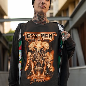 Testament Brotherhood of the Snake T-Shirt: Retro 80s Heavy Metal Rock Tee