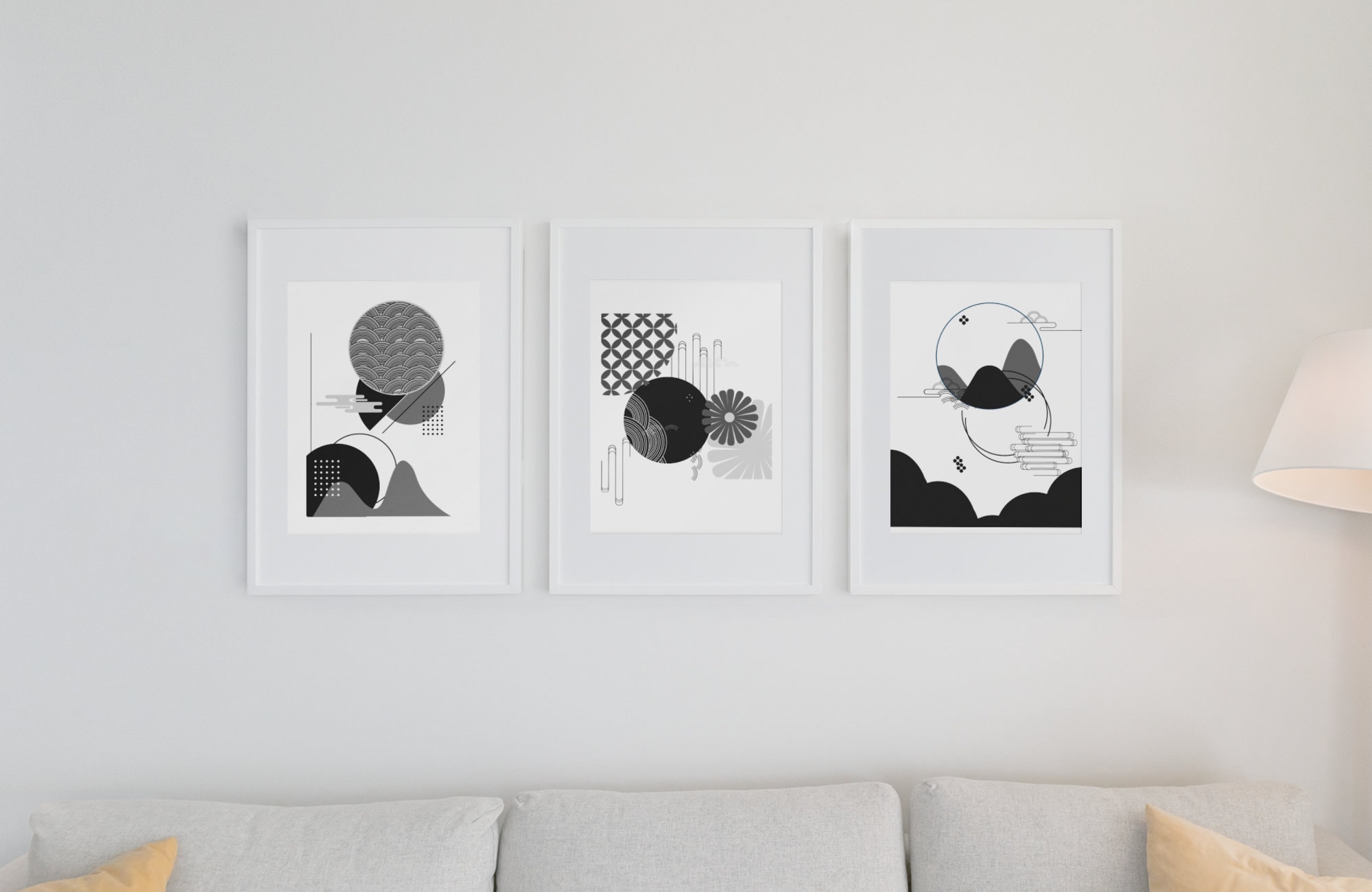 Printable Art Wall Black and White Abstract Art Digital Prints