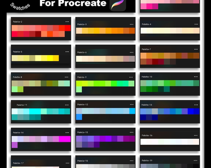 Canva Color Palette 228 Basic Colors – RGB Web Colours – Hex Codes ...