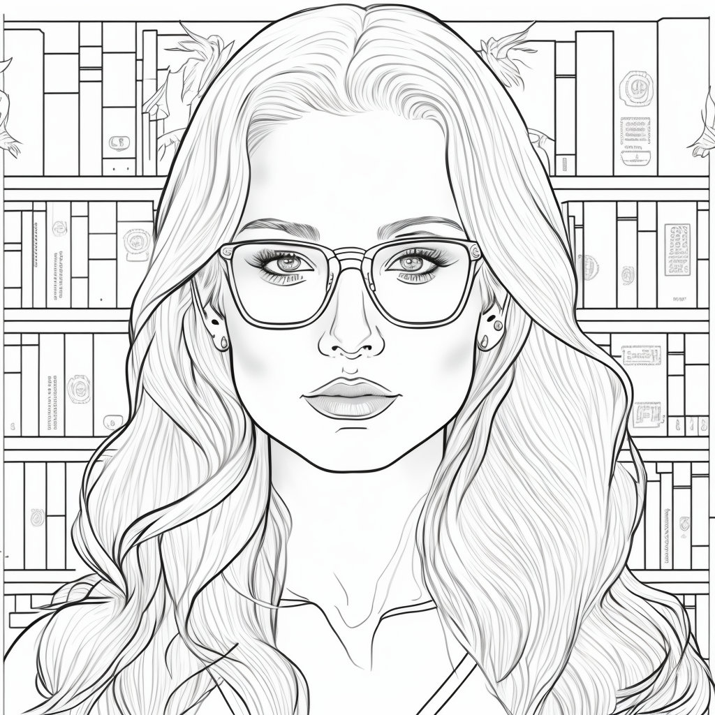 Nerdy Girls Vol 1 10 High Resolution Printable Coloring Pages AI ...