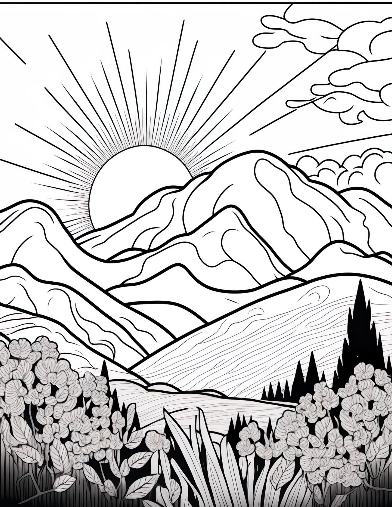Landscape Coloring Pages World Of Printables, 40% OFF
