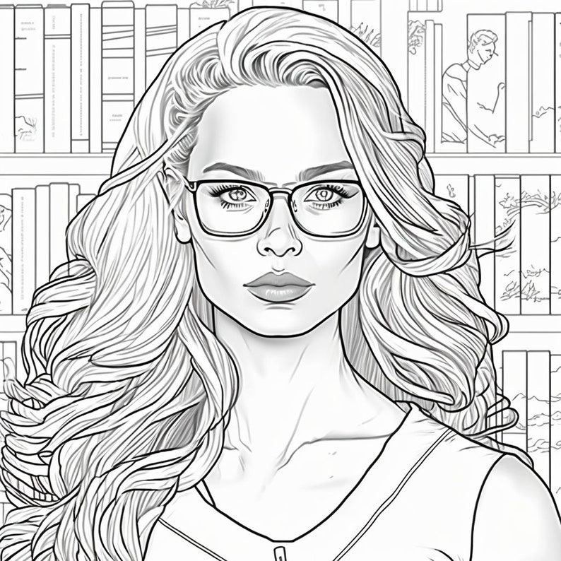 Nerdy Girls Vol 1 10 High Resolution Printable Coloring Pages AI