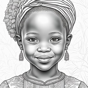 African American Girls Vol 1 10 High Resolution Printable Coloring ...
