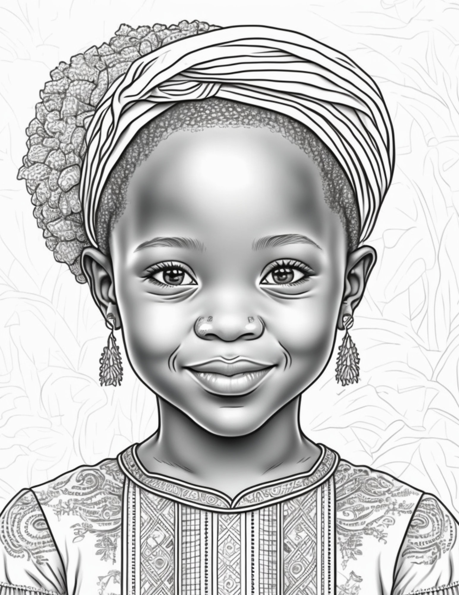 African American Girls Vol 1 10 High Resolution Printable Coloring ...