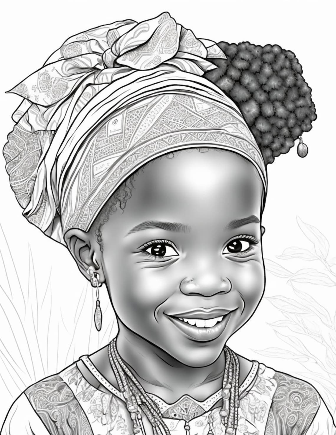 African American Girls Vol 1 10 High Resolution Printable Coloring ...