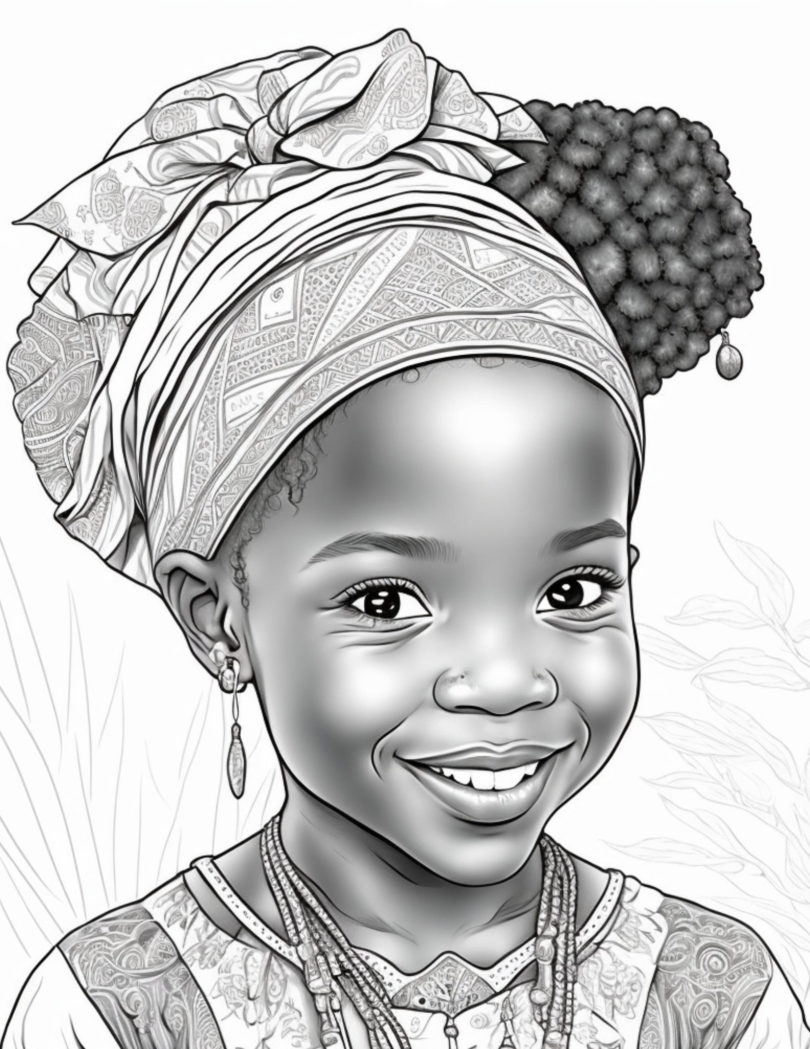 African American Girls Vol 1 10 High Resolution Printable Coloring ...