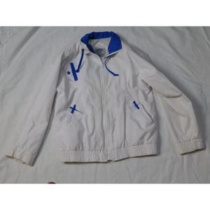 Vintage Be In The Current Seen Jacket Women S White Windbreaker Nautical 80s 90s