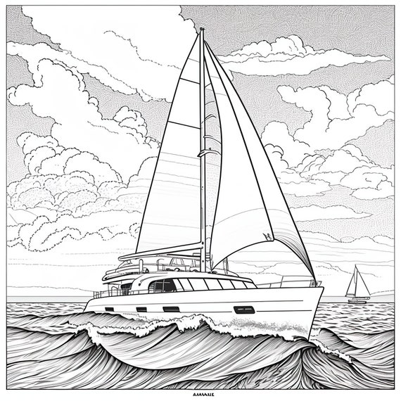 Boat Coloring Page