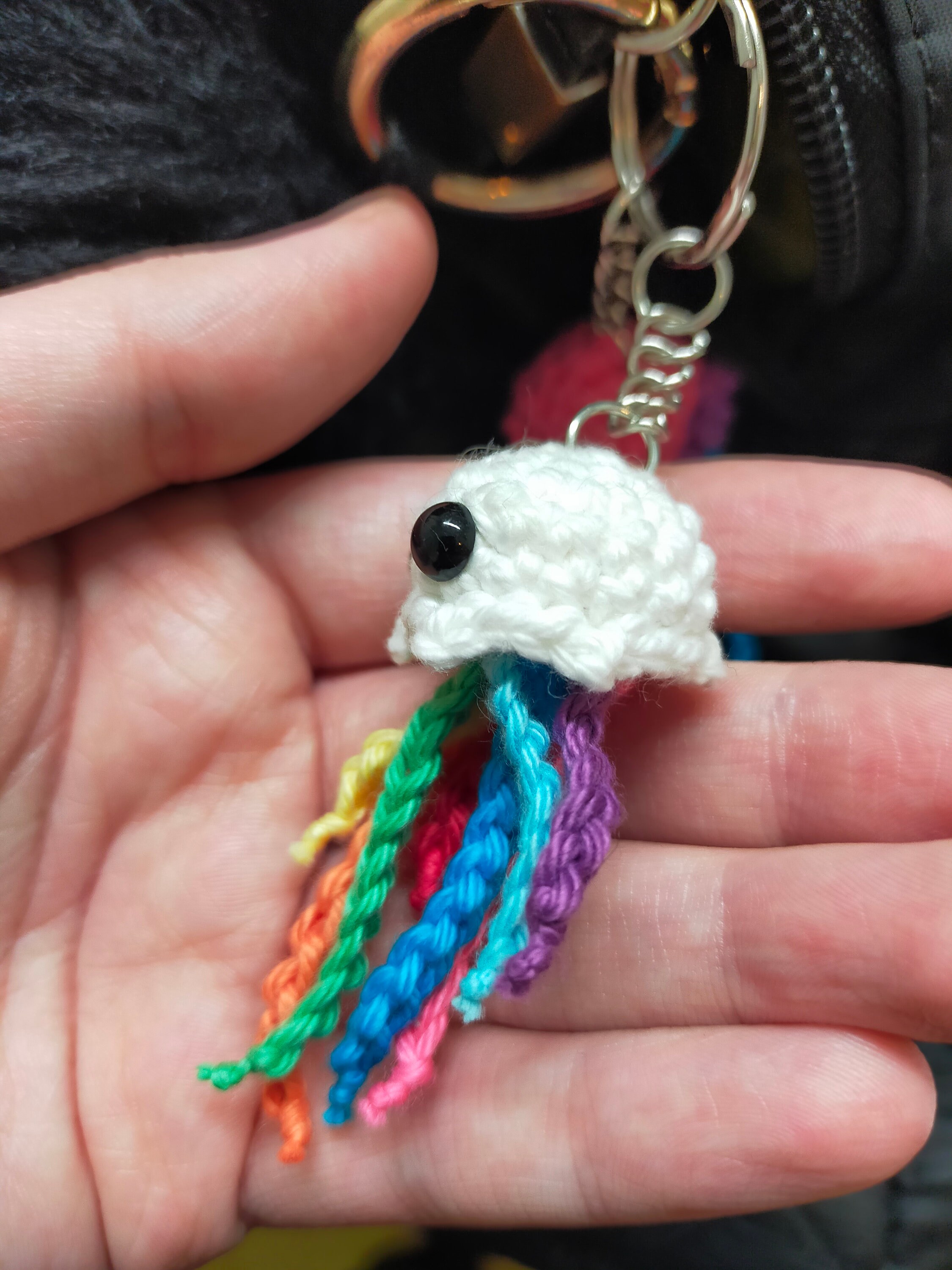 Crochet Jellyfish Keychain Choose Your Colours Etsy Australia