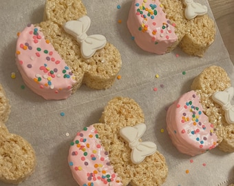 Custom Minnie Mouse Rice Krispie Treats