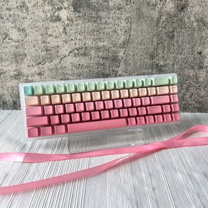 Gradient Rainbow Keycaps Set, Macaron Color Keycaps Set, PBT Keycap,OEM Keycap, Mechanical Keyboard Keycap, Letter Light Transmitting KeyCap