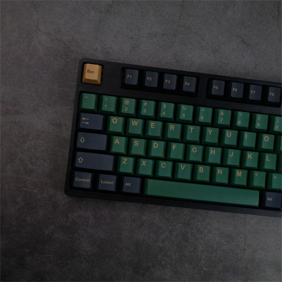Dark Green Keycaps140pcs, Hero Theme Keycap Set, Cherry Profile Keycap