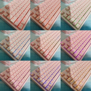 108 Keys Gradient Rainbow Keyboard, PBT Keycap, Gaming/Office Keyboard, Wired Gaming Keyboard, RGB Keyboard, Hot Swap Mechanical Keyboard image 9