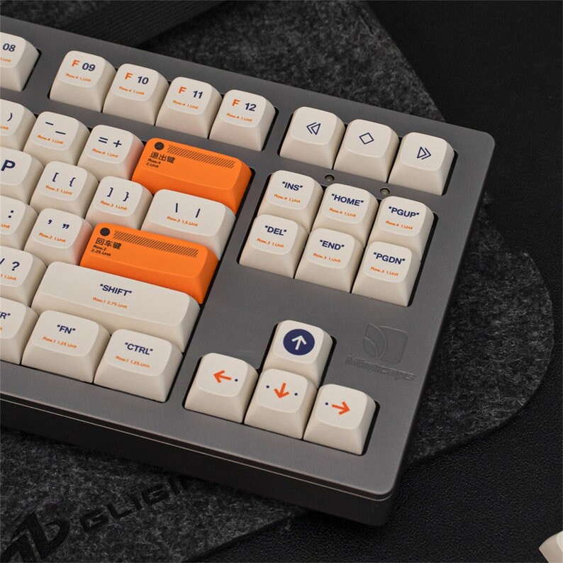 134 Keys Keycap XDA Keycap Set Cream White Gradient Orange Etsy