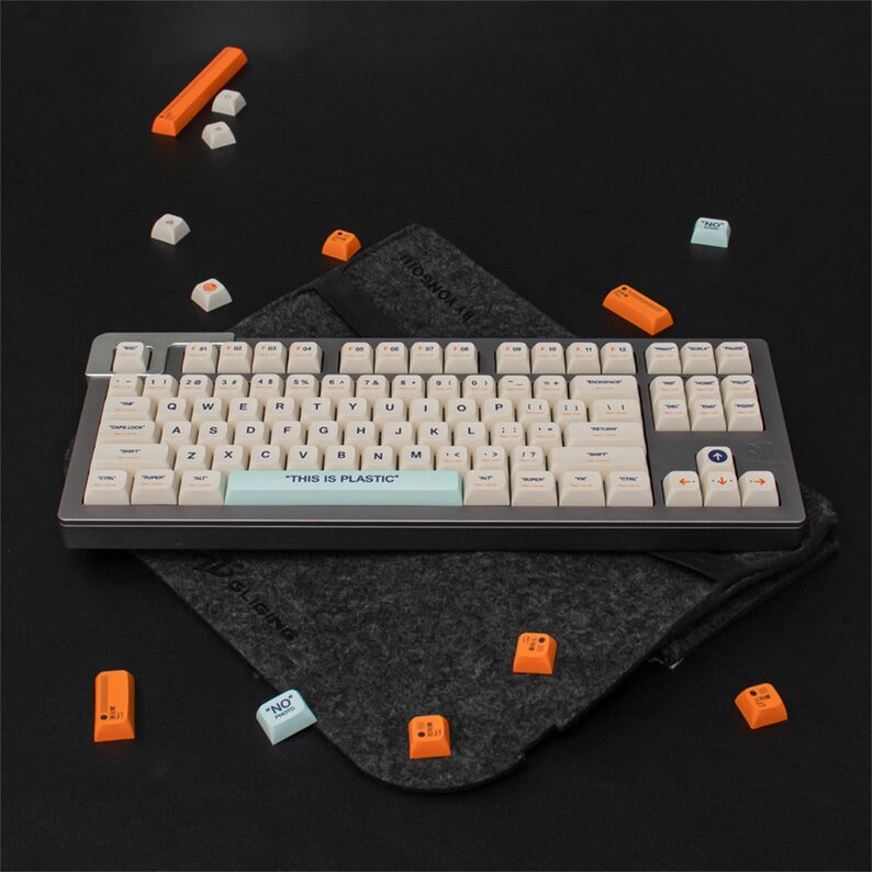 134 Keys Keycap XDA Keycap Set Cream White Gradient Orange Etsy