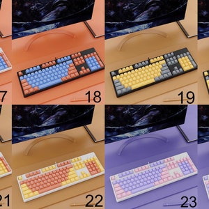 104 Keys Fantasy Purple Keyboard with PBT Keycaps,RGB Backlight Office Keyboard,USB Wired Hotswap Gaming Keyboard,Custom Mechanical Keyboard image 10