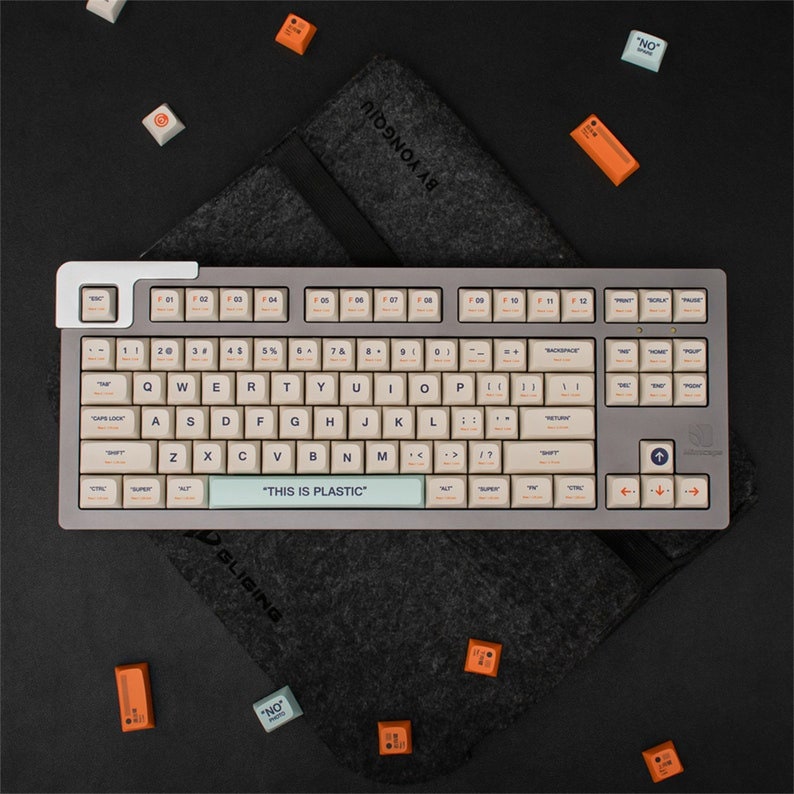 134 Keys Keycap XDA Keycap Set Cream White Gradient Orange Etsy