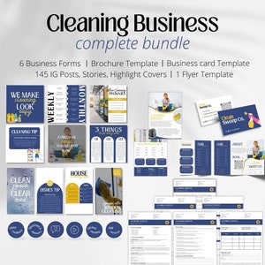 Cleaning Business Template Bundle | Cleaning Service Branding Kit | Cleaning Business Templates