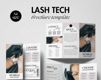 Lash Tech Trifold Brochure Template: Esthetician Flyer