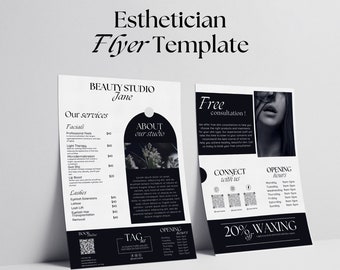 Esthetician Flyer Template | Beauty Flyer Design | Esthetician Brochure Template | Beauty Salon Flyer