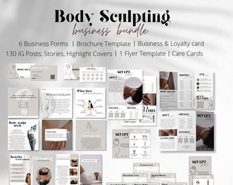 Body Sculpting Business Bundle: Social Media Templates & Business Forms (Digital Download)