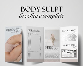 Body Sculpting Trifold Brochure Template: Medspa Marketing (Digital Download)