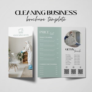 de brochure à trois volets pour entreprise de nettoyage | Modèle d'entreprise de nettoyage | Circulaire sur les services de nettoyage | Marketing du nettoyage
