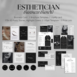Kosmetikerin Business Bundle | Kosmetikerin Social Media Templates | Kosmetikerin Broschüre, Kosmetikerin Flyer | Hautpflege Beauty Branding Kit