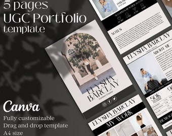 UGC Portfolio Canva Template: Content Creator Media Kit (Digital Download)