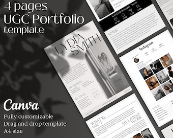 UGC Creator Portfolio Template | User Generated Content Media Kit | Canva Template