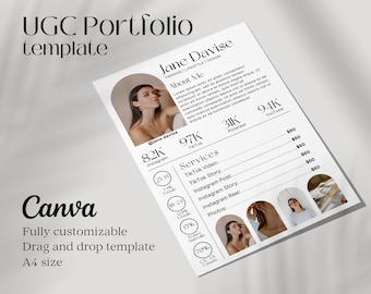UGC Portfolio Template: Content Creator Media Kit (Digital Download)